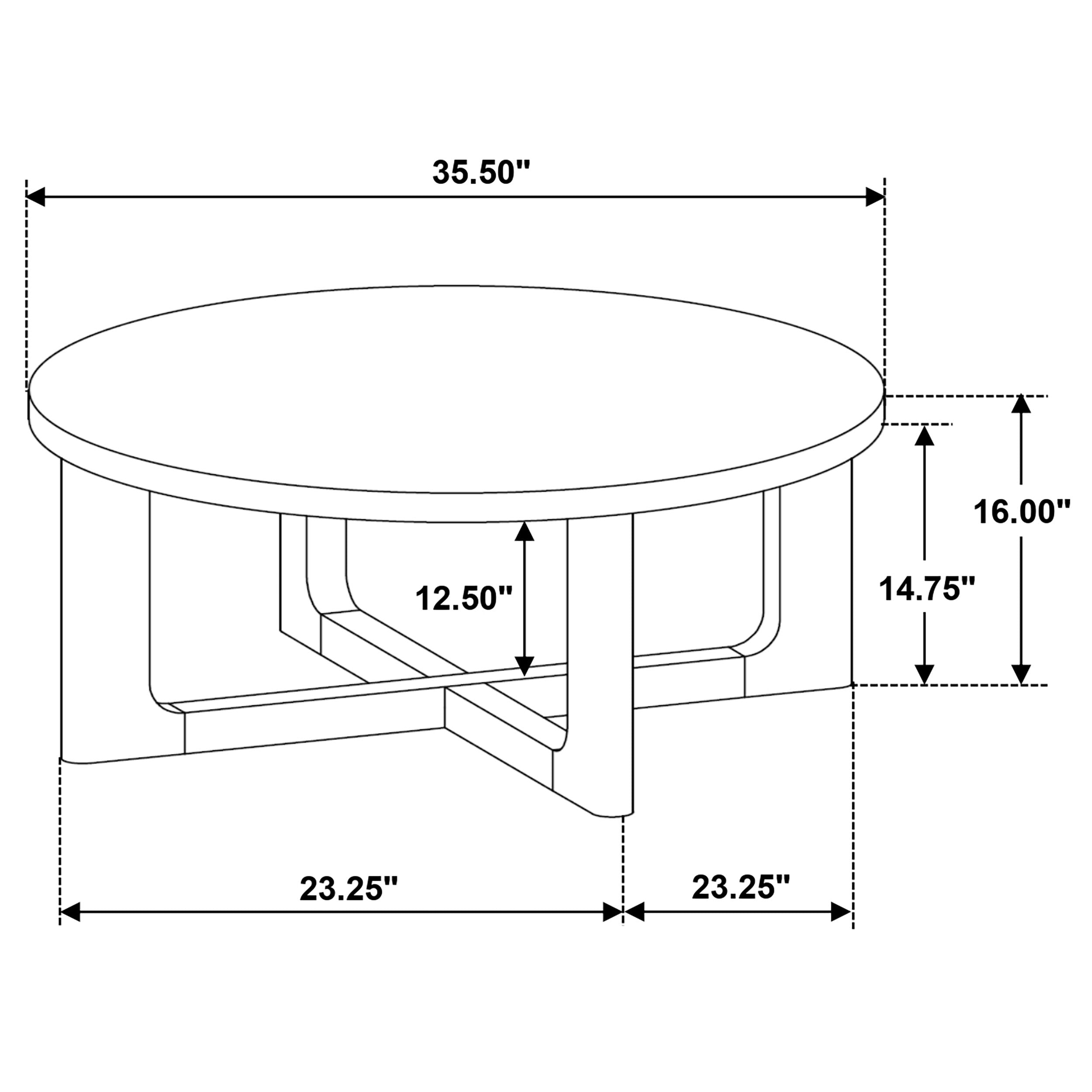 Kessler Round Sculptural Wood Coffee Table Brown — view 8