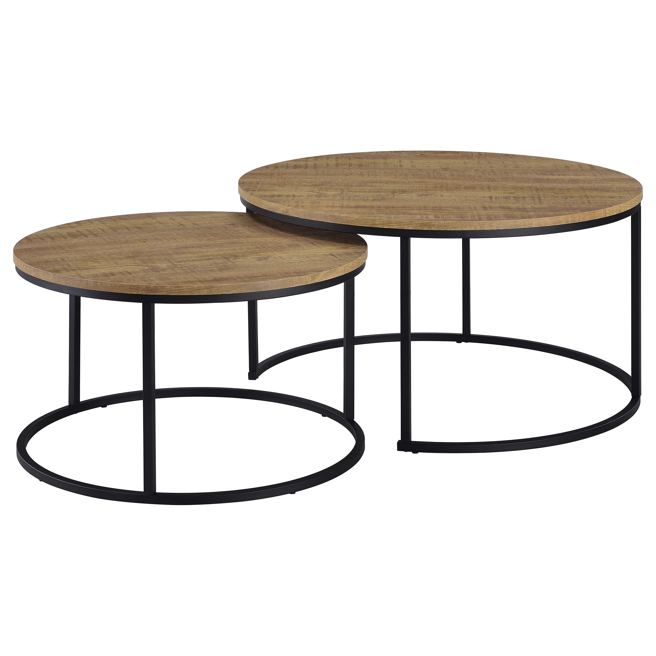 Lainey 2-piece Round Nesting Coffee Table Mango — view 4