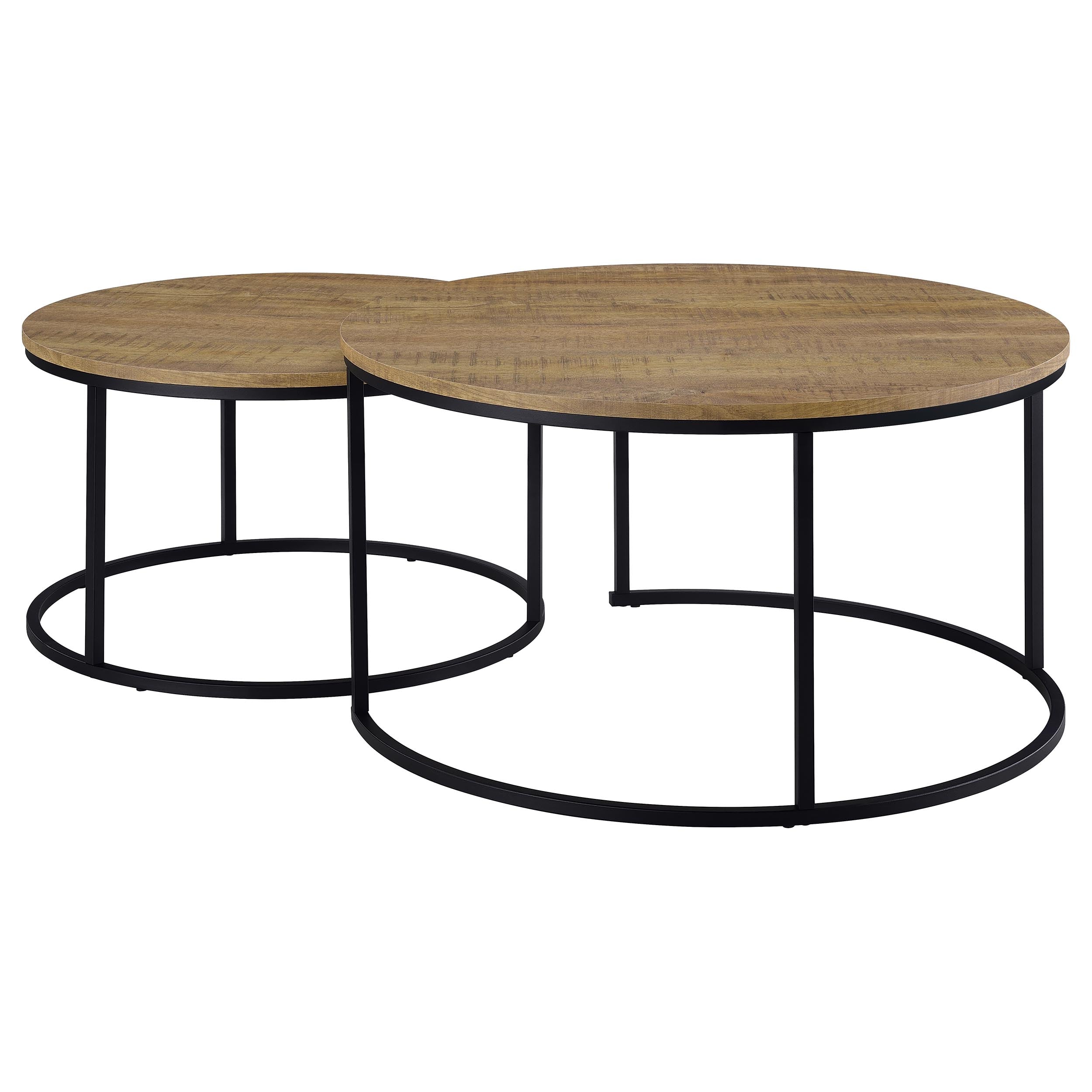 Lainey 2-piece Round Nesting Coffee Table Mango — view 6