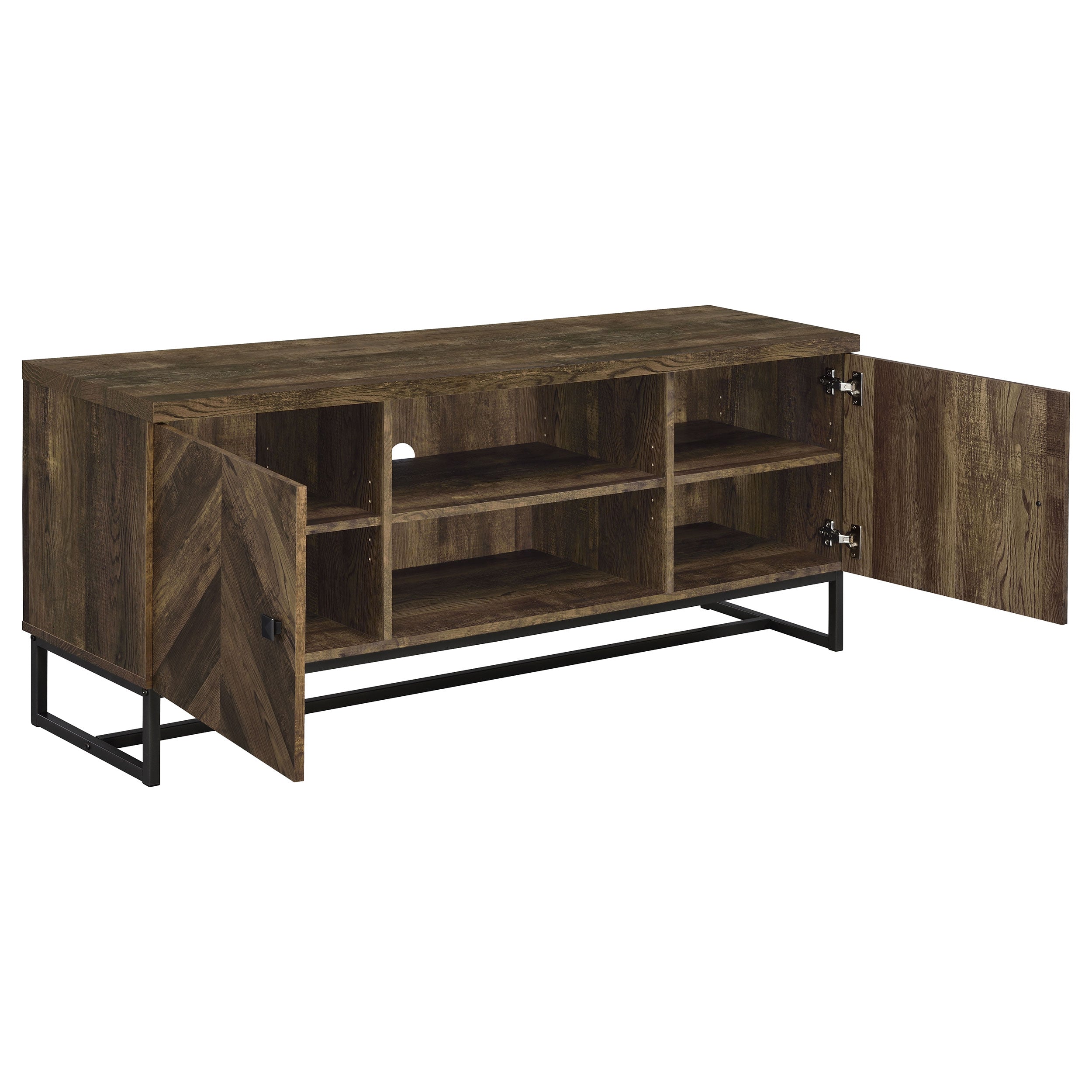 Myles 2-door Engineered Wood 60-inch TV Stand Rustic Oak — view 3