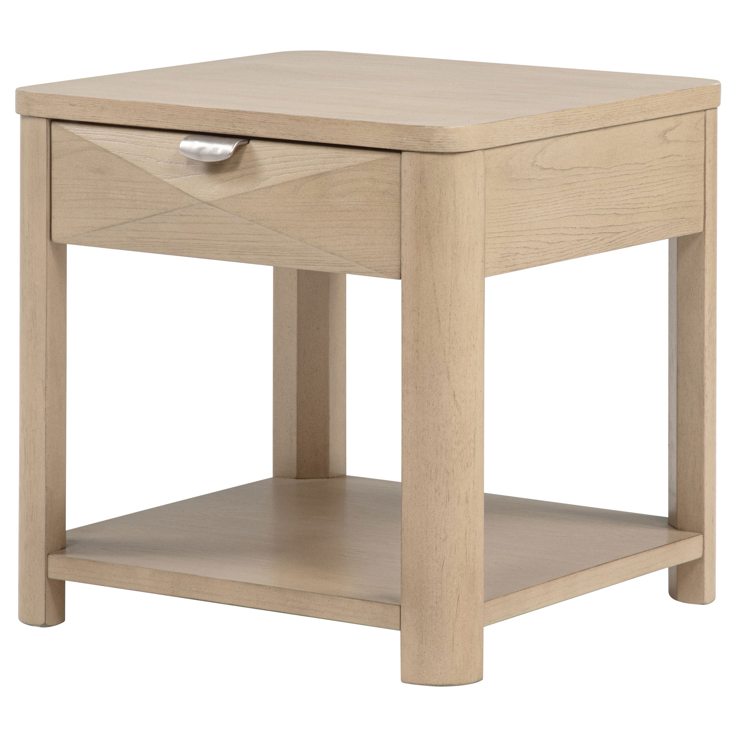 Marcelo Wood End Table with Drawer and Shelf Light Elm — view 5