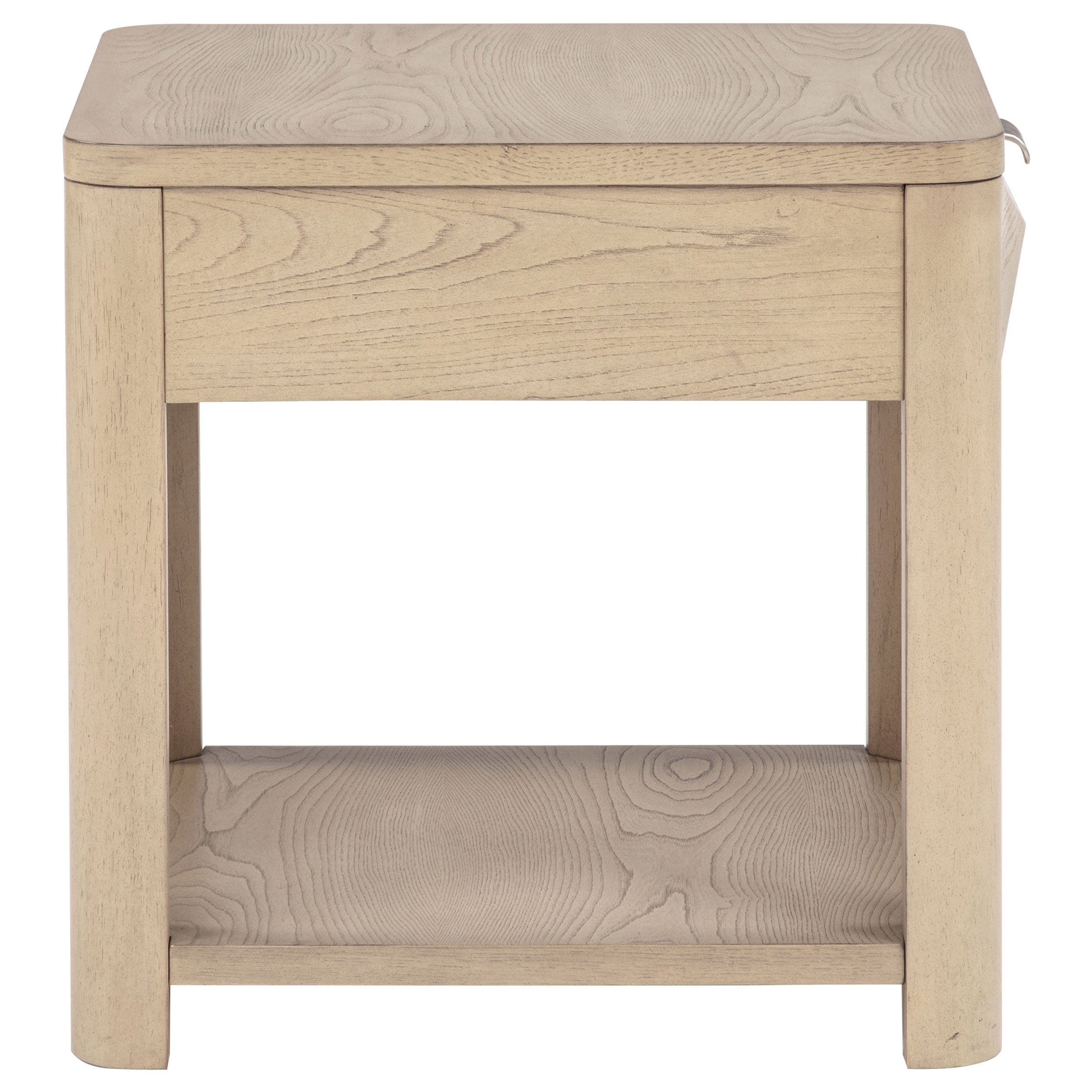 Marcelo Wood End Table with Drawer and Shelf Light Elm — view 10