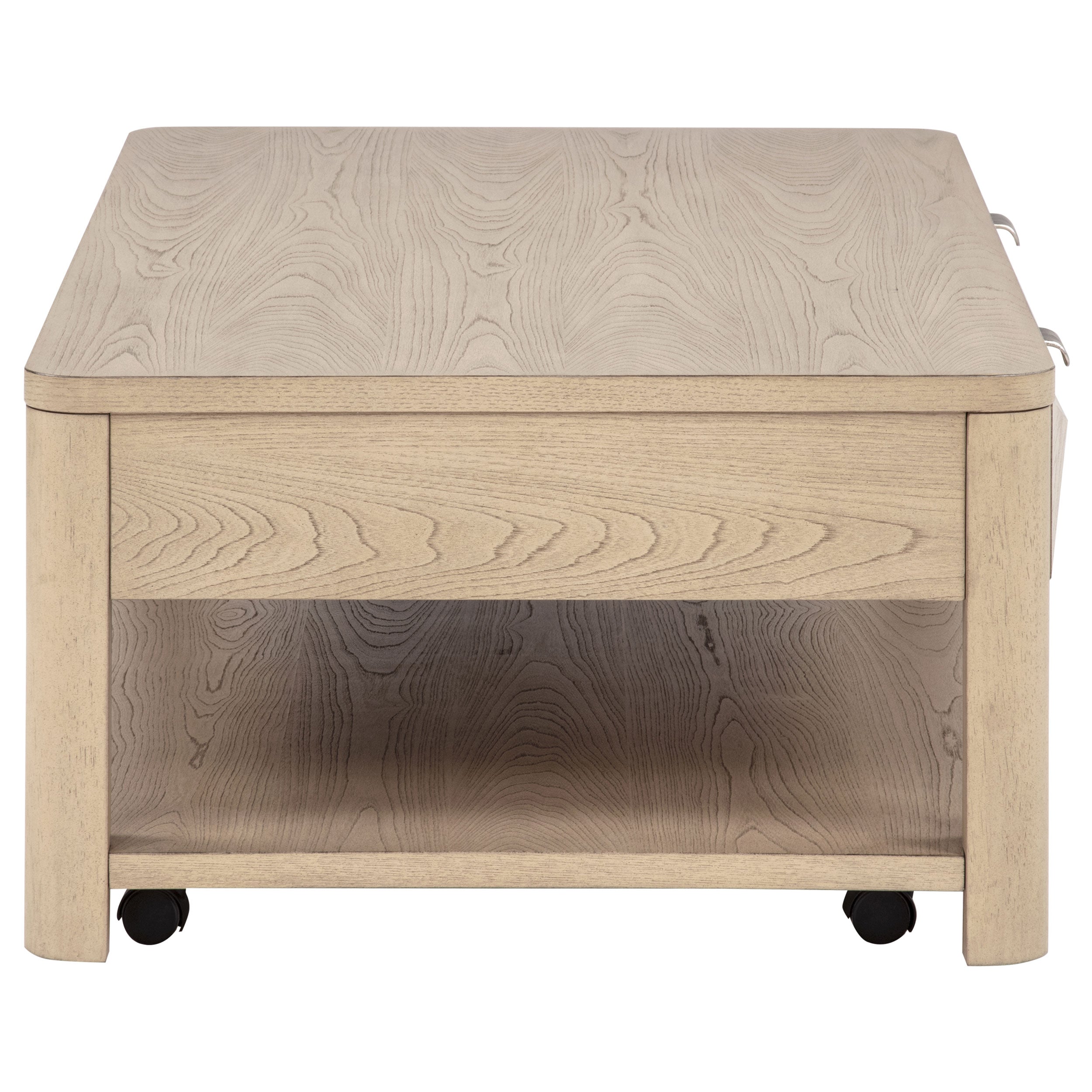 Marcelo Wood Coffee Table with 2 Drawers and Shelf Light Elm — view 10