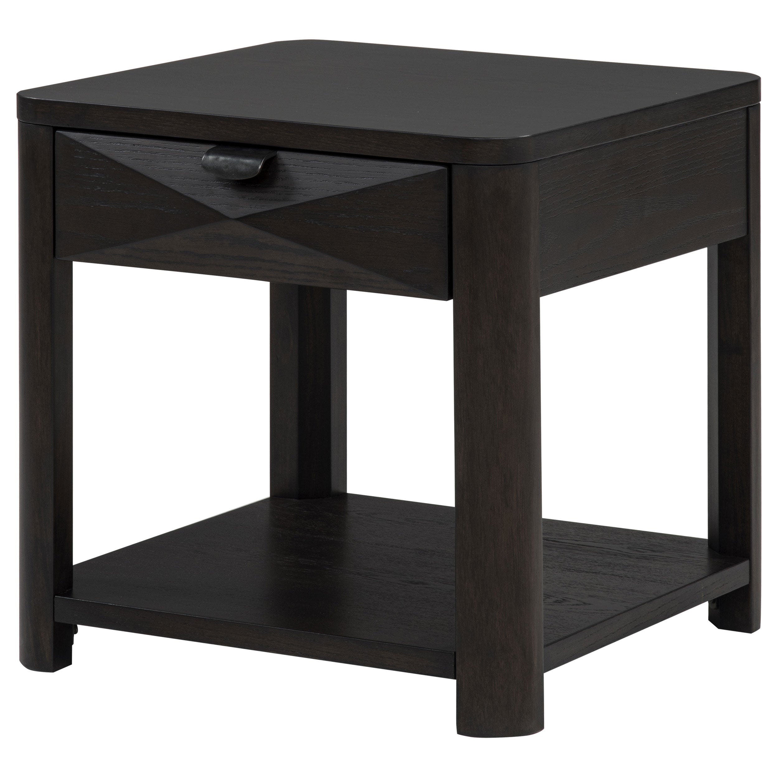 Marcelo Wood End Table with Drawer and Shelf Coffee — view 5