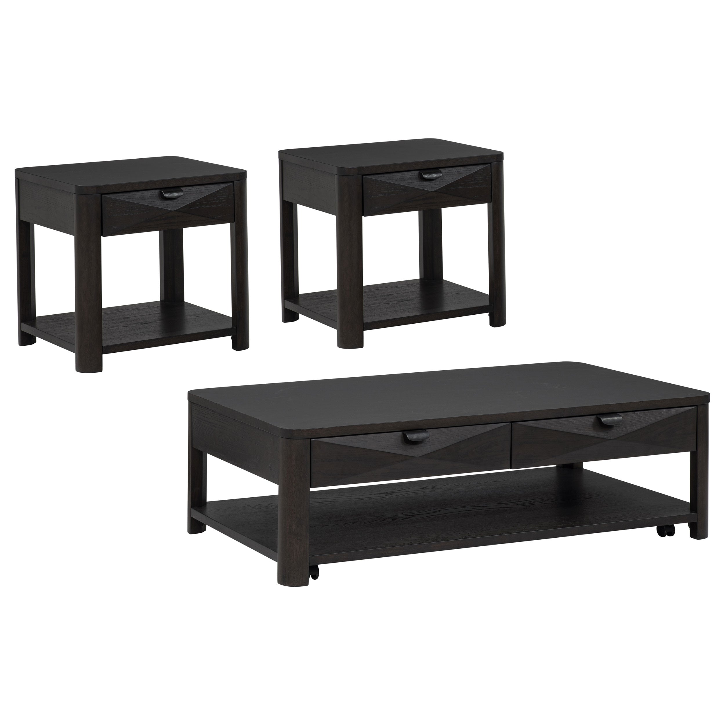 Marcelo 3-piece Coffee Table Set with Storage Coffee — view 2