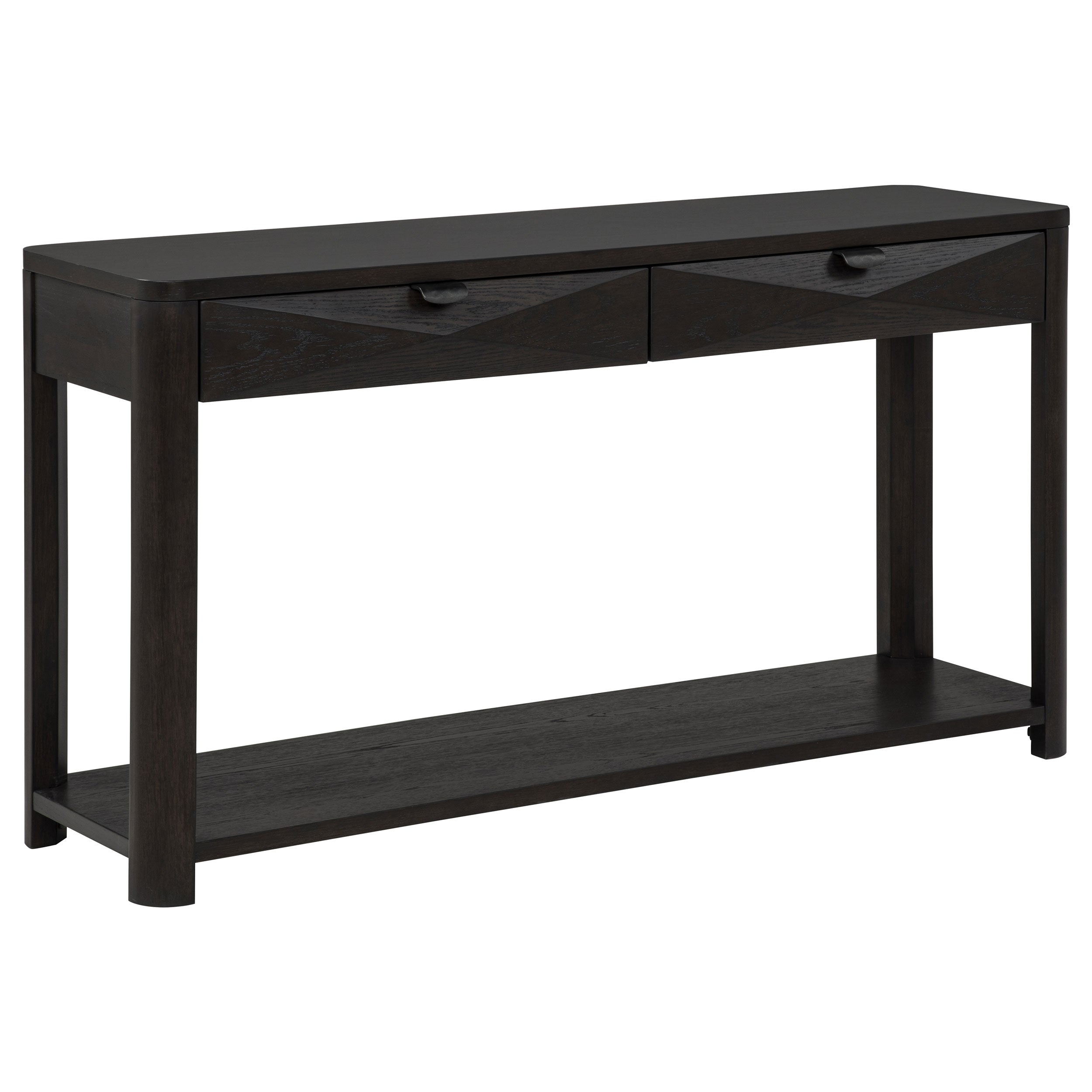 Marcelo Sofa Console Table with 2 Drawers and Shelf Coffee — view 1