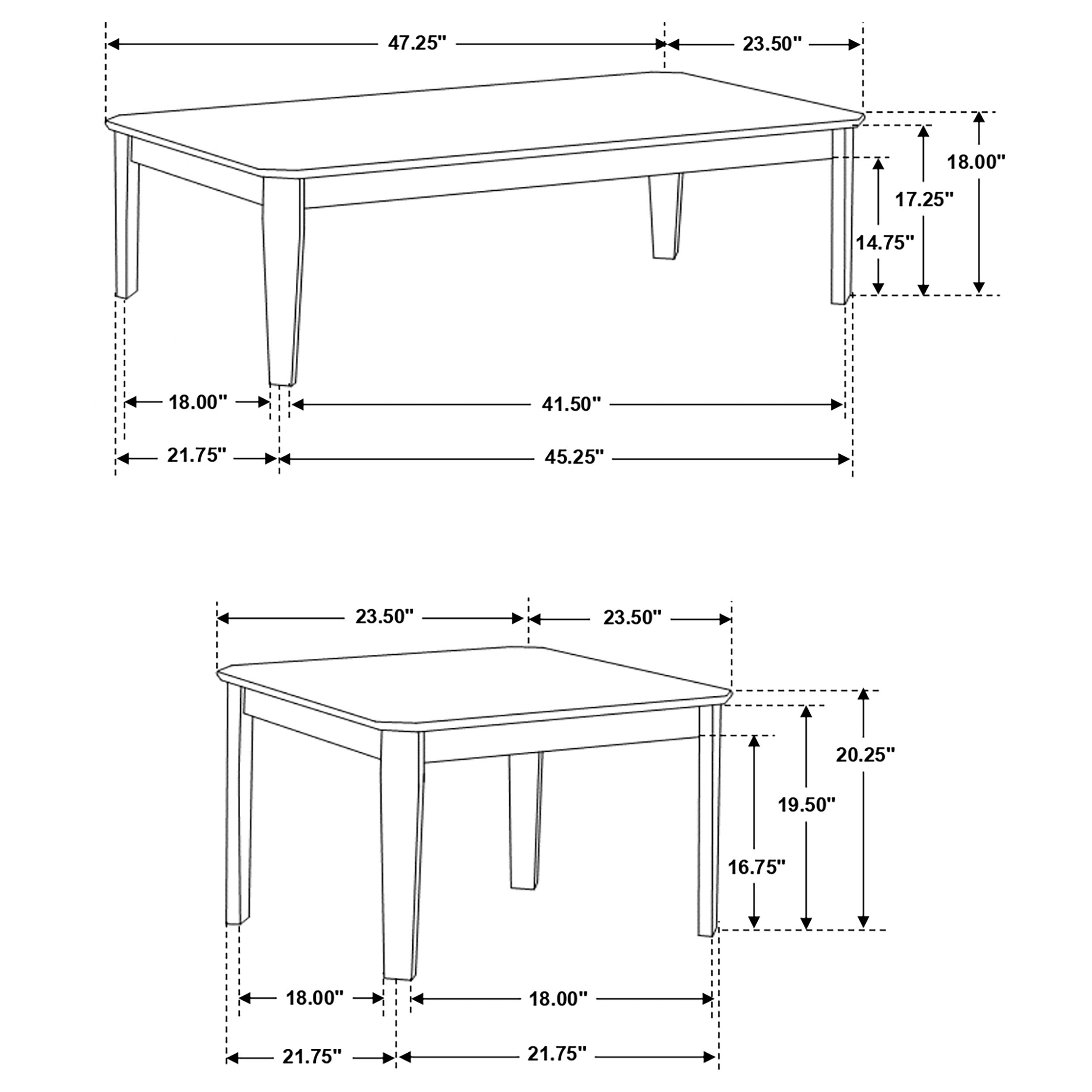 Amaro 3-piece Coffee and End Table Set Dark Brown — view 12