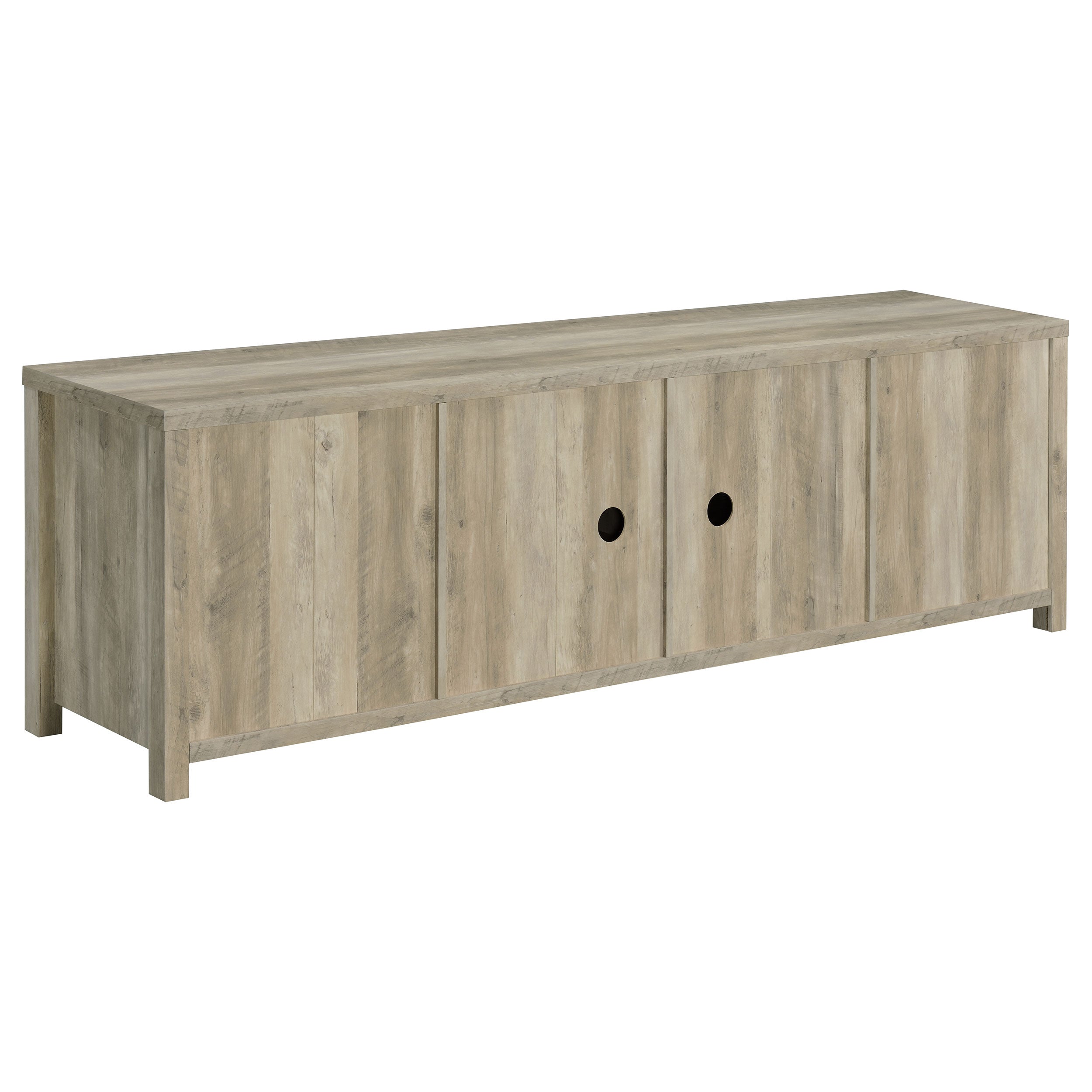 Madra 2-door Engineered Wood 79-inch TV Stand Distressed Pine — view 9