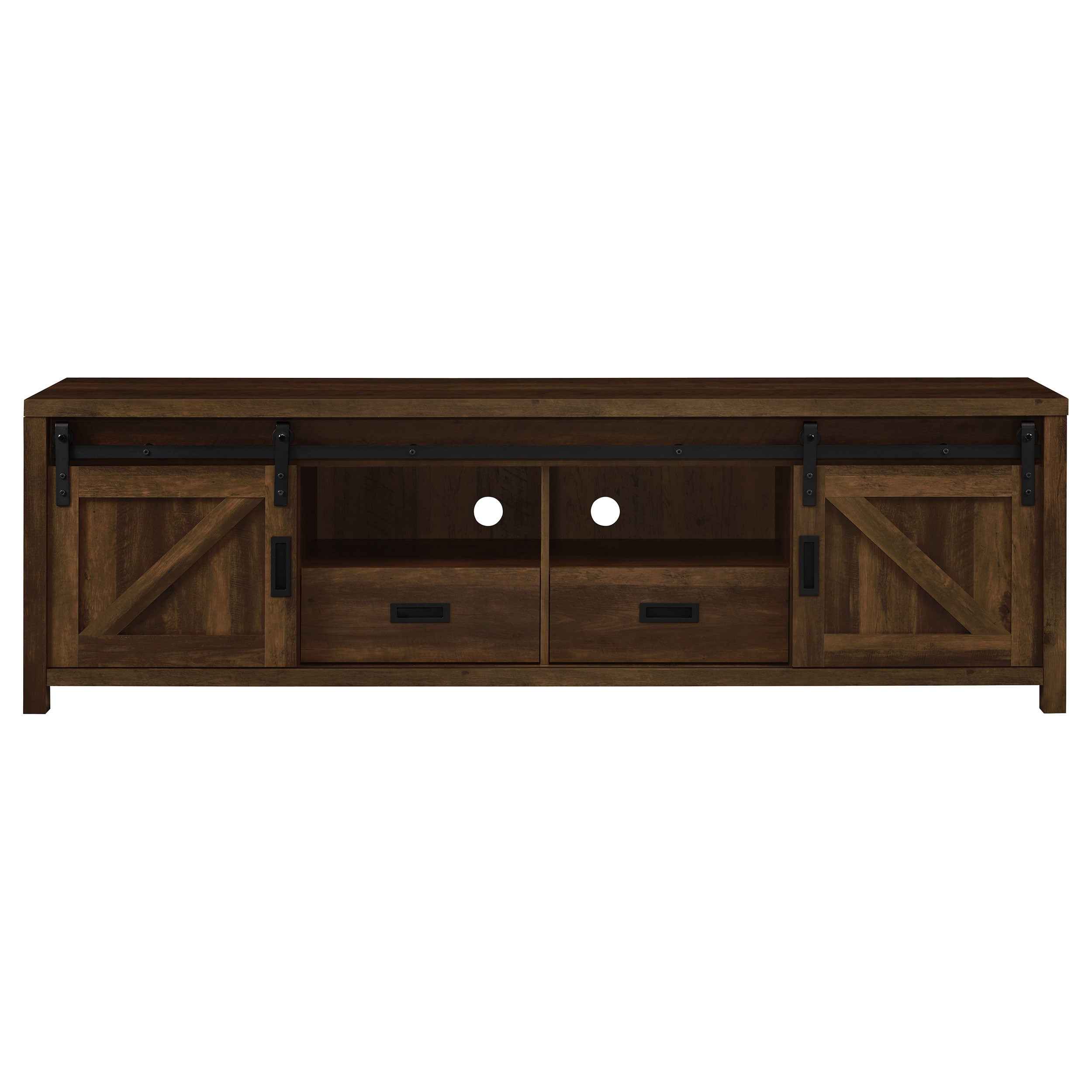 Madra 2-door Engineered Wood 79-inch TV Stand Dark Pine — view 5