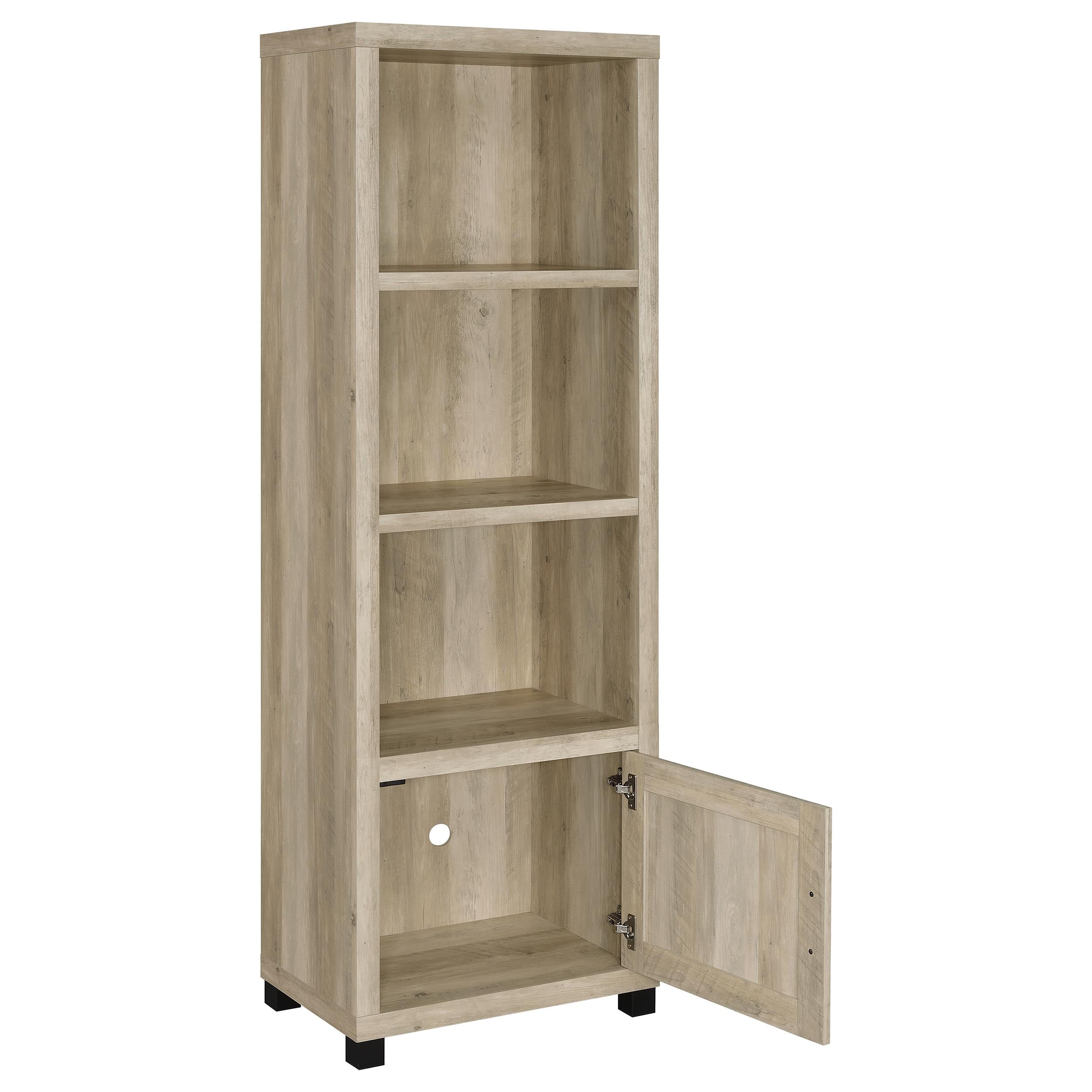 Sachin 3-piece 79-inch TV Entertainment Center Antique Pine — view 4