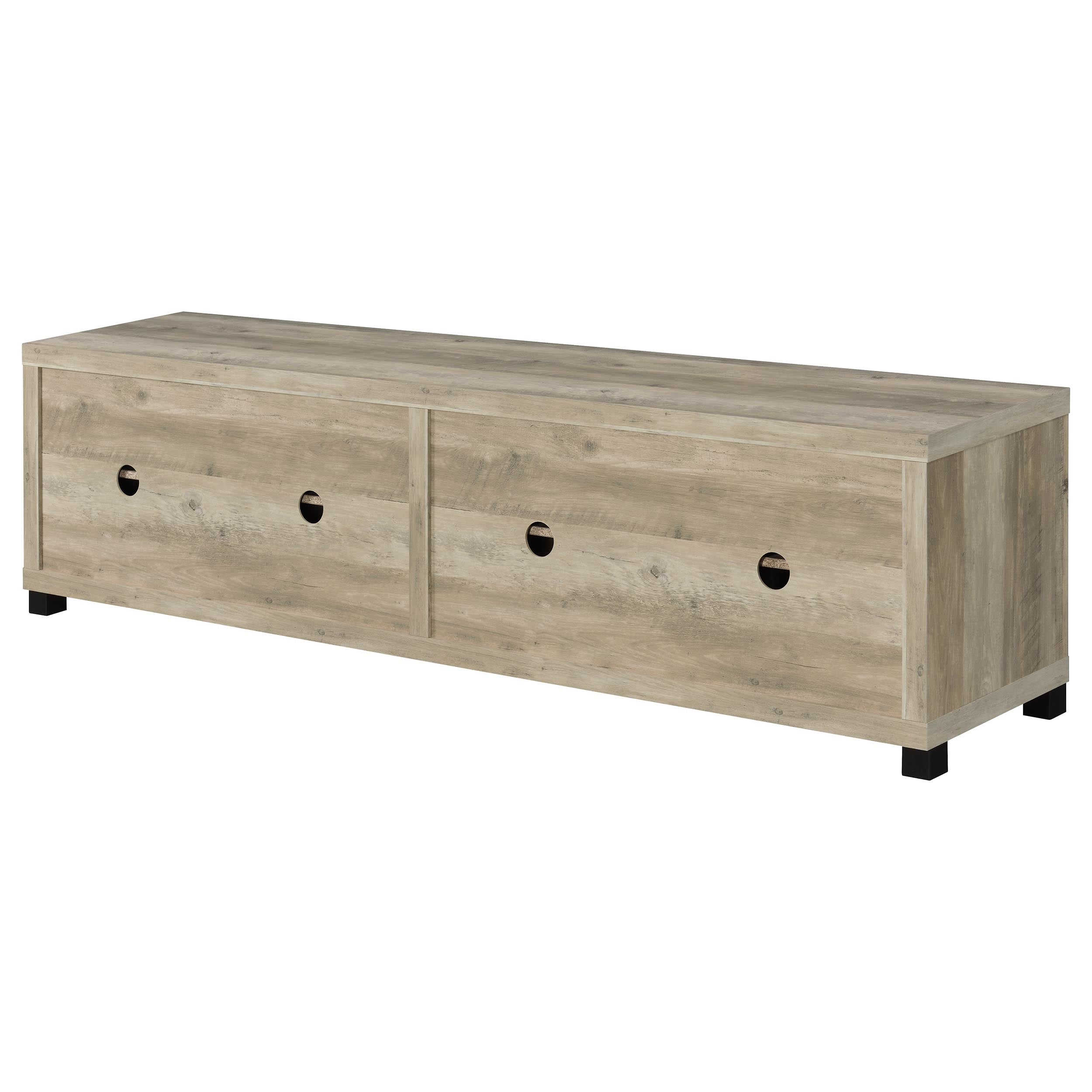 Sachin 3-piece 79-inch TV Entertainment Center Antique Pine — view 17