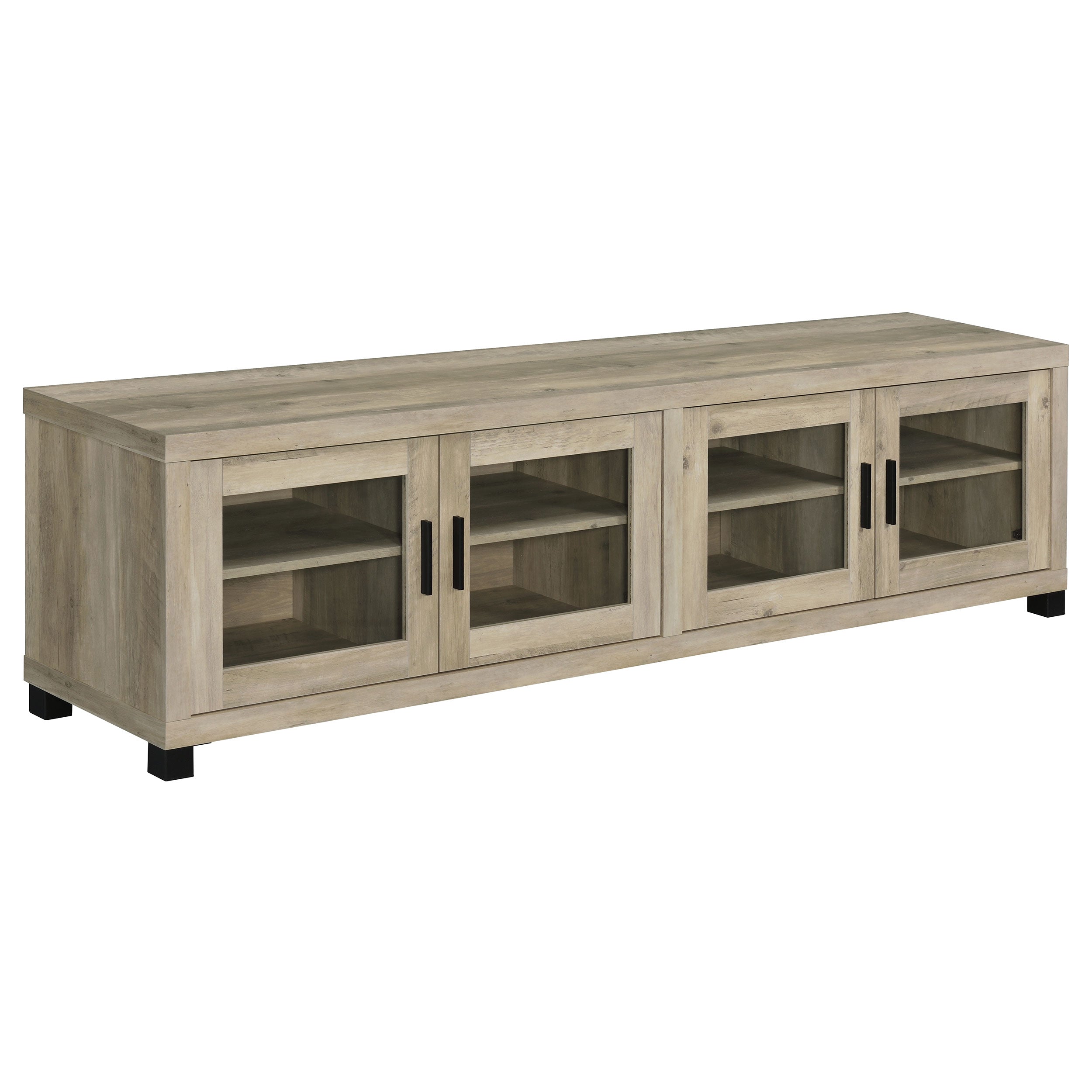 Sachin 4-door Engineered Wood 79-inch TV Stand Distressed Pine — view 1