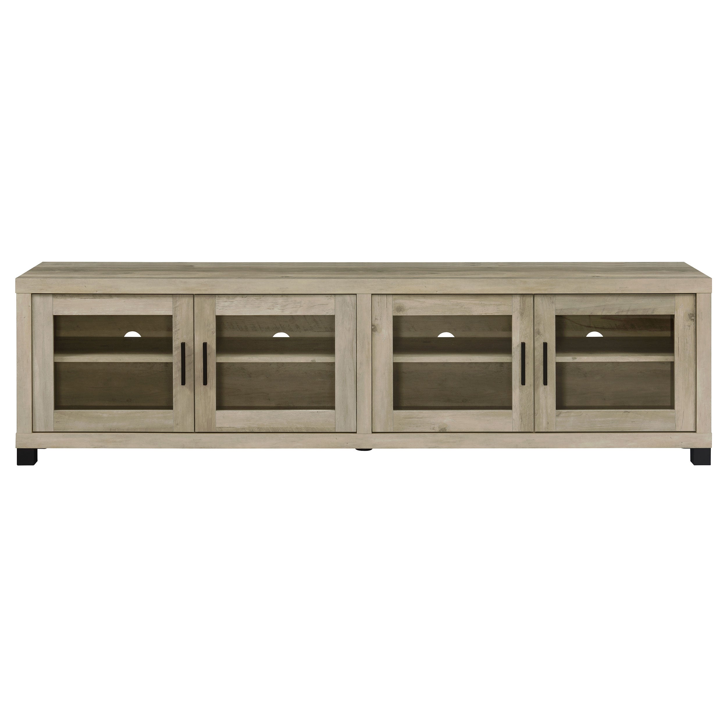 Sachin 4-door Engineered Wood 79-inch TV Stand Distressed Pine — view 4