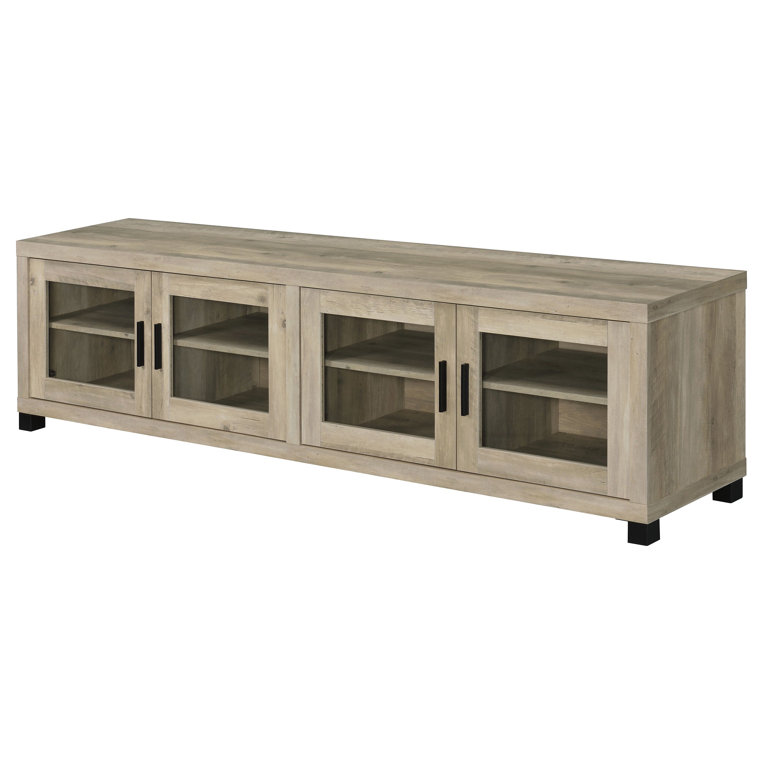 Sachin 4-door Engineered Wood 79-inch TV Stand Distressed Pine — view 5