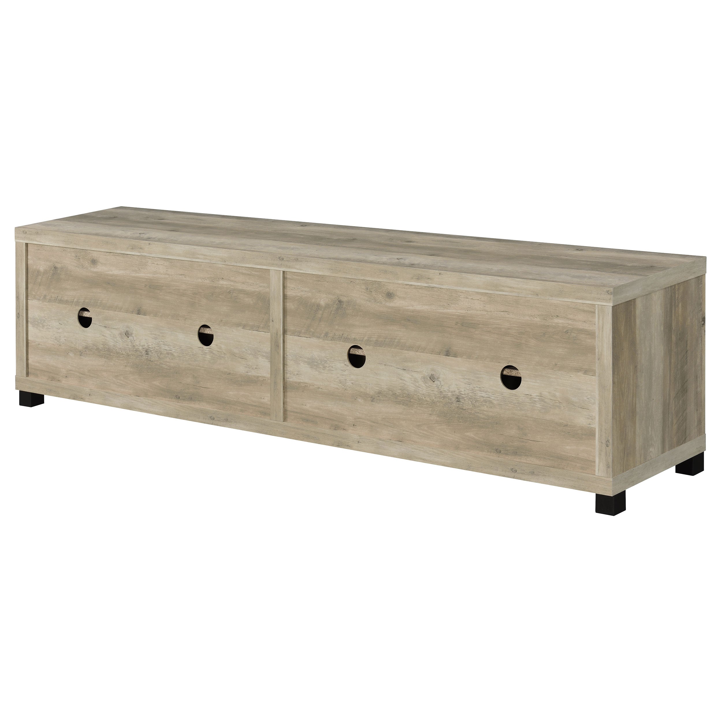 Sachin 4-door Engineered Wood 79-inch TV Stand Distressed Pine — view 8