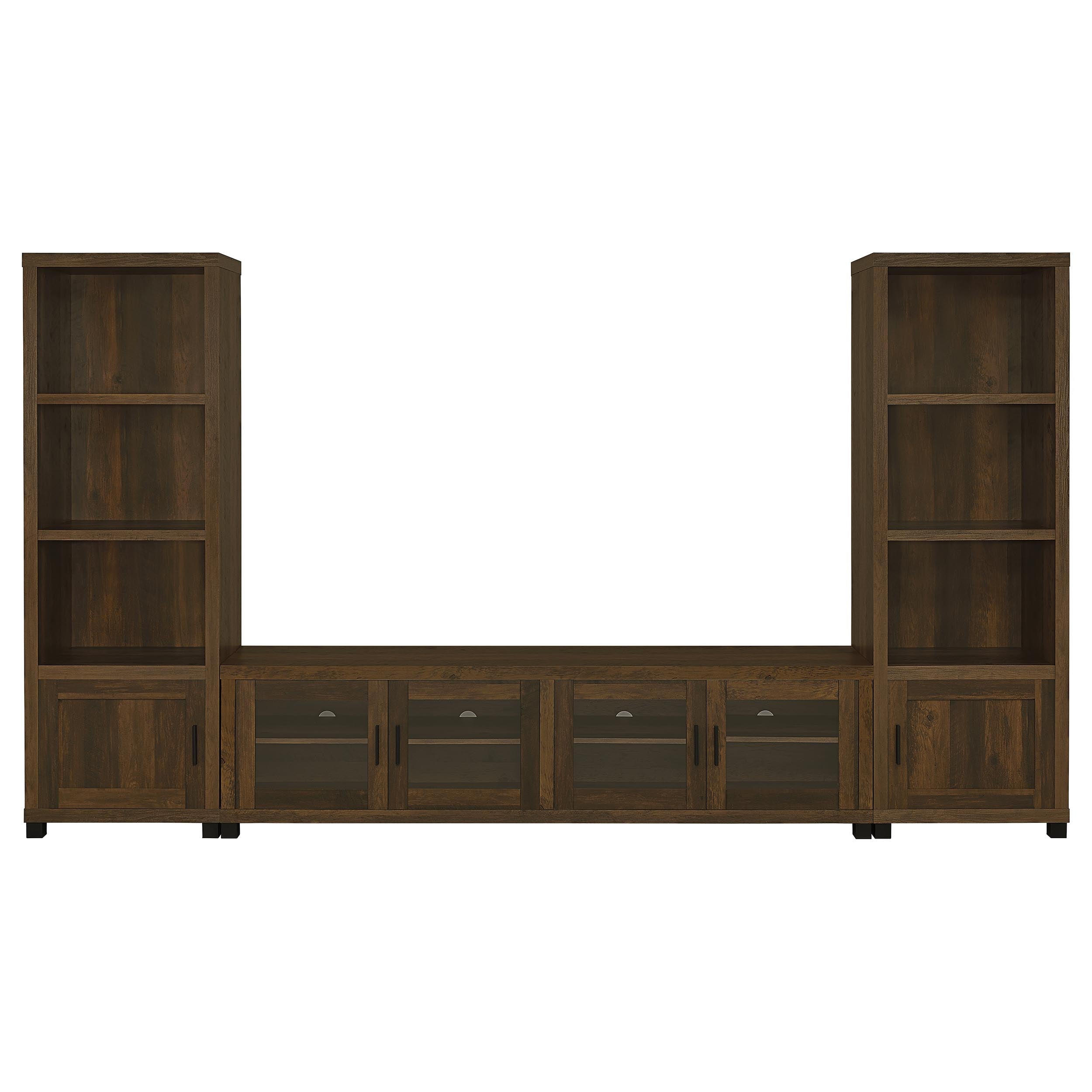 Sachin 3-piece 79-inch TV Entertainment Center Dark Pine — view 2