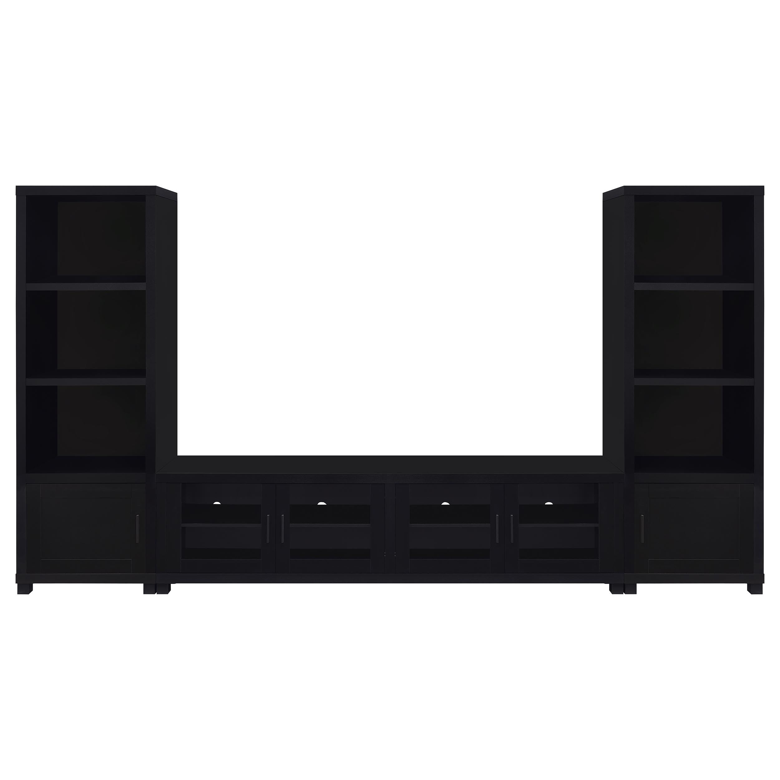 Jupiter 3-piece Entertainment Center 79-inch TV Stand Black — view 2