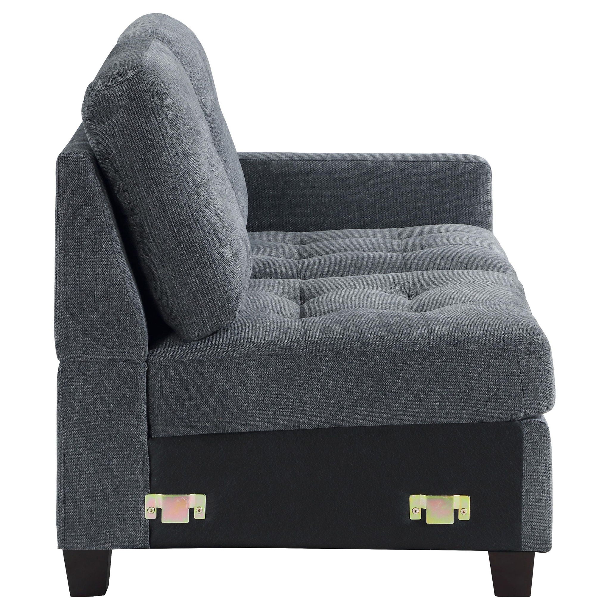 Georgina Upholstered RAF Loveseat Steel Grey