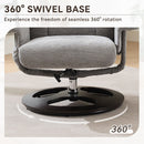 Ergonomic Recliner Chair With Ottoman, Modern 360° Swivel With Footstool