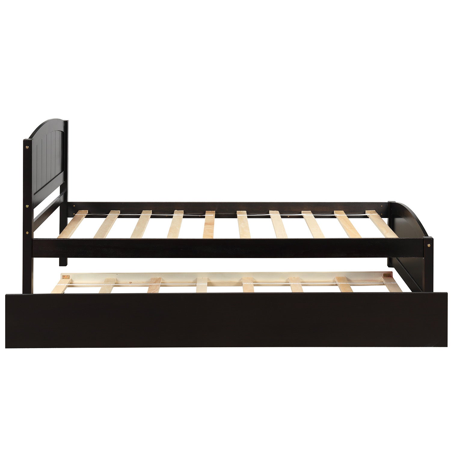 Twin size Platform Bed with Trundle, Espresso - Atlantic Fine Furniture Melbourne FL