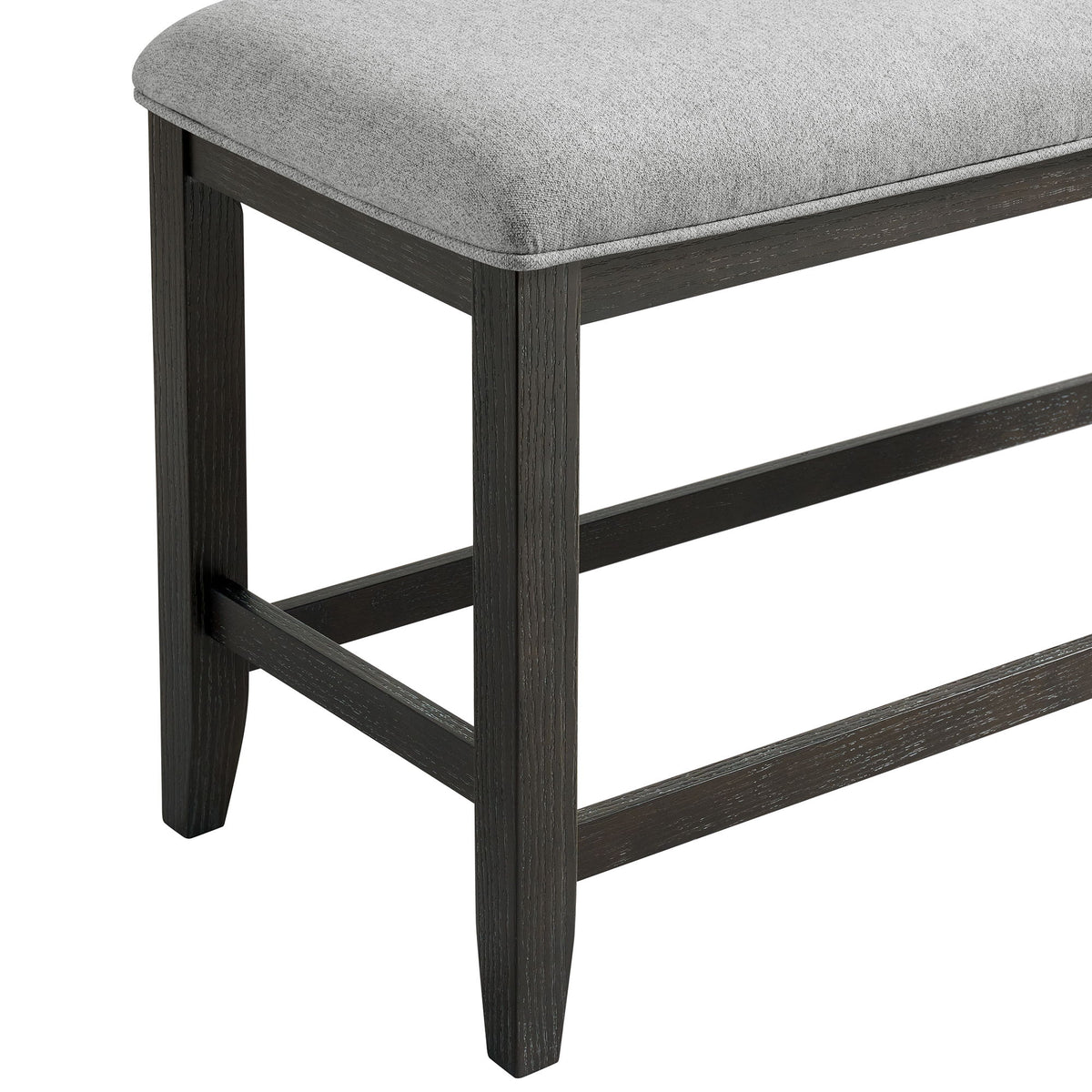 Elodie Fabric Counter Bench in Charcoal / Gray by Elements International, view 6