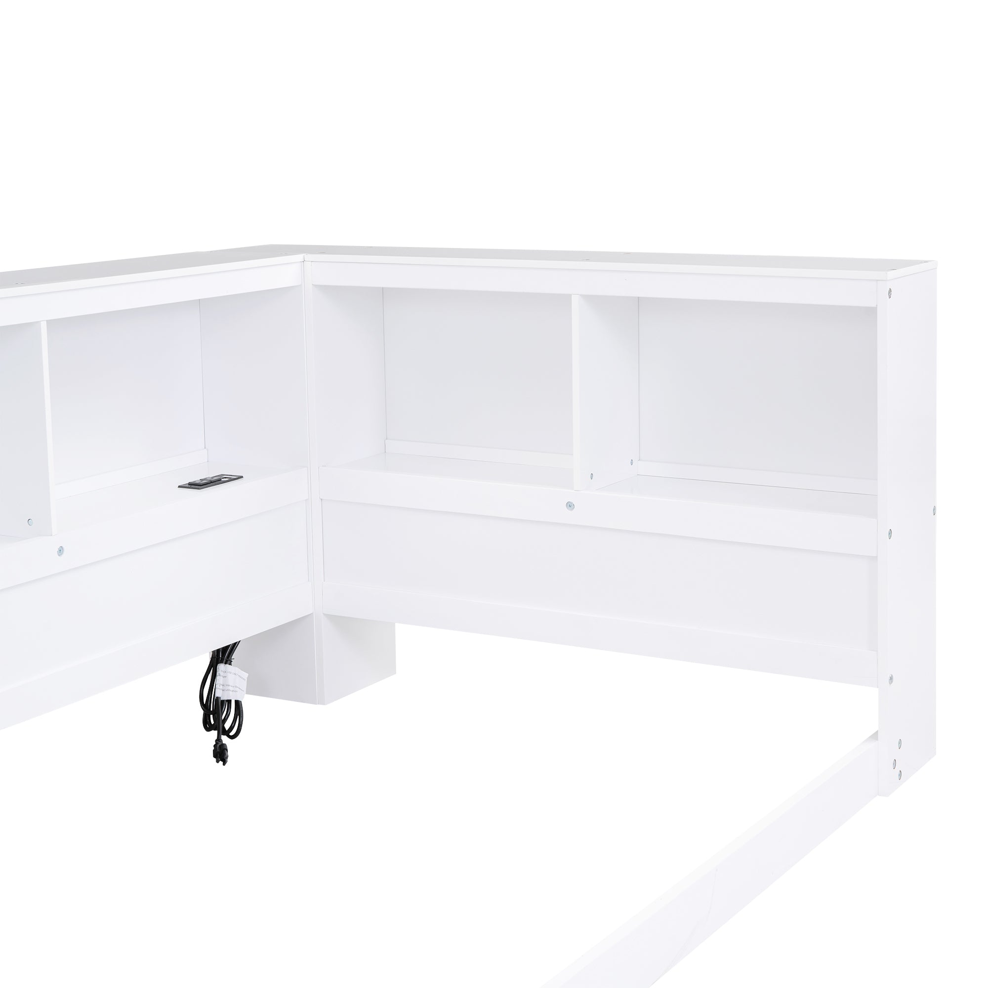 Wood Twin Size Daybed with Storage Cabinets and USB Ports, White - Atlantic Fine Furniture Melbourne FL