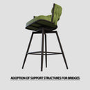 Bar Stool 360 Swivel With Back Footrest