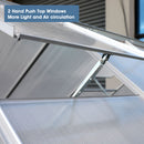 Walk-In Polycarbonate Greenhouse & Roof Vent, Sliding Doors, Aluminum Hobby Hot House For Outdoor