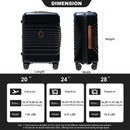 28" Luggage Lightweight Suitcase Tsa Lock USB Port Luggage Wheel