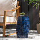 12" Outdoor Lace Cut Side Table