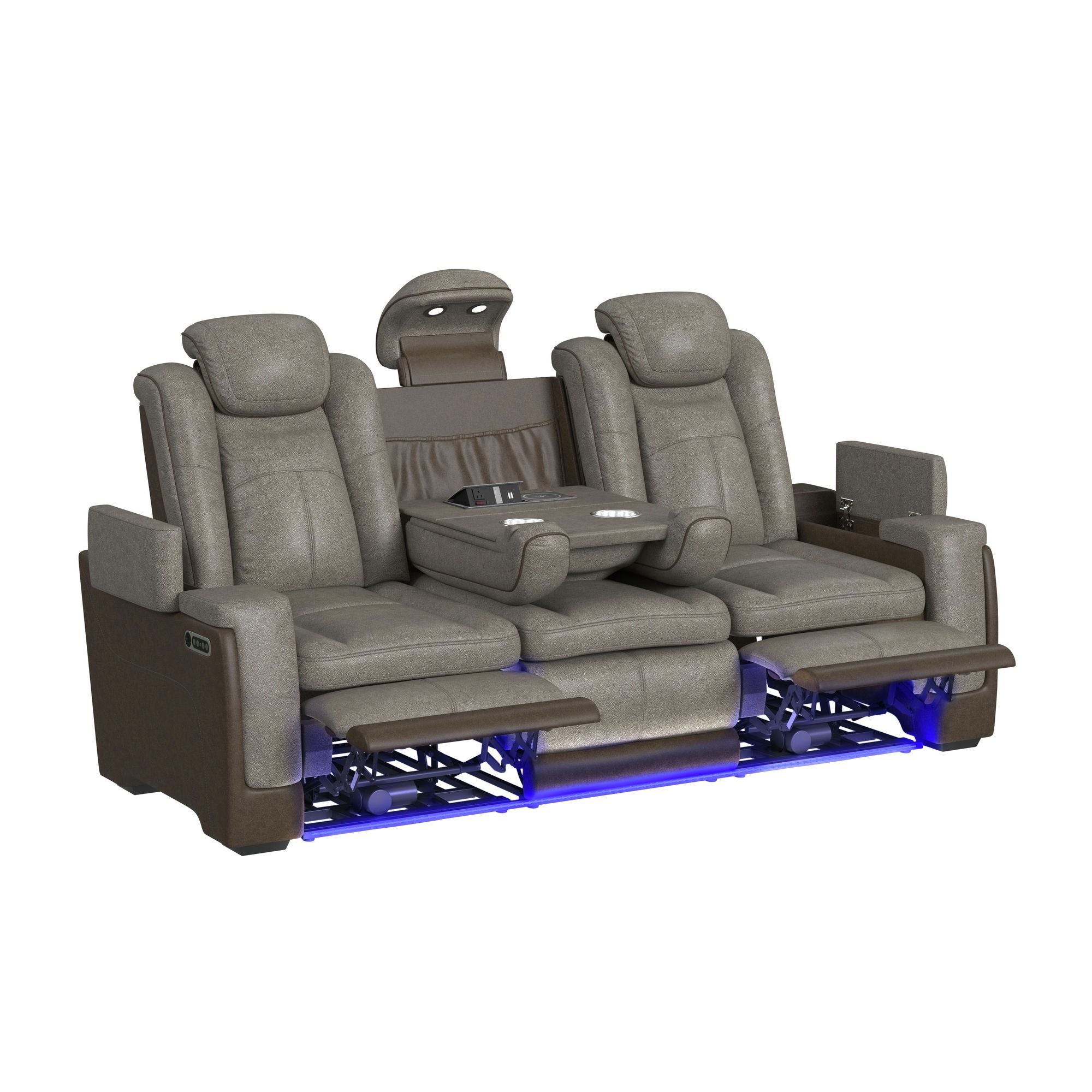 Lantana - Power Motion Sofa With Power Headrest, LED, Ddt, Reading Light And Pws