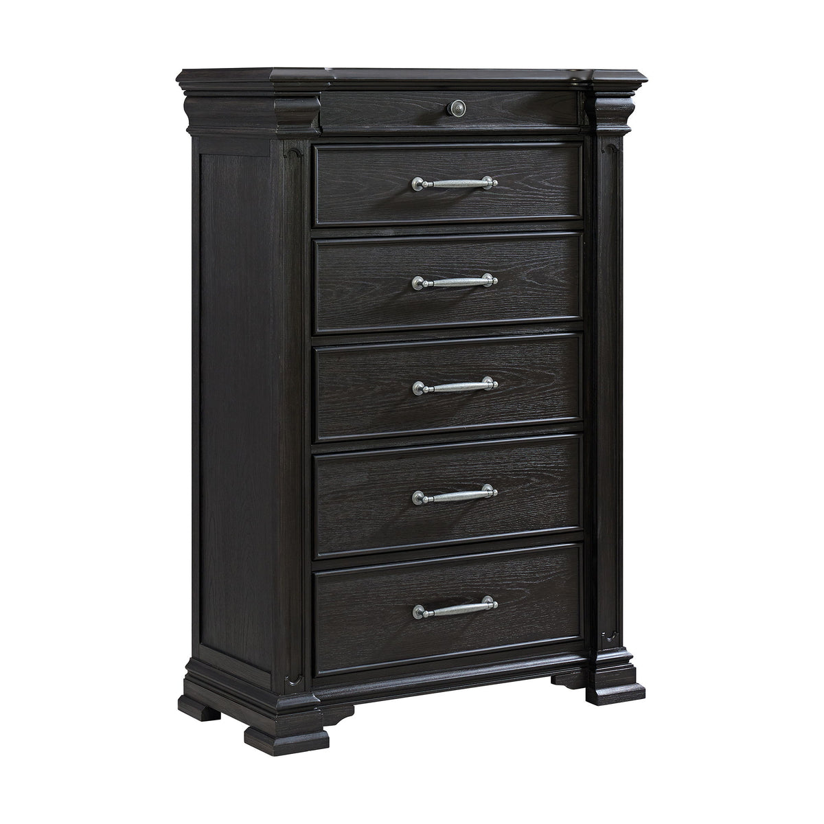 Kings Court 6-Drawer Chest in Black by Elements International, view 2