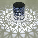 Modern Iron Solar Side Table With Built - In Light