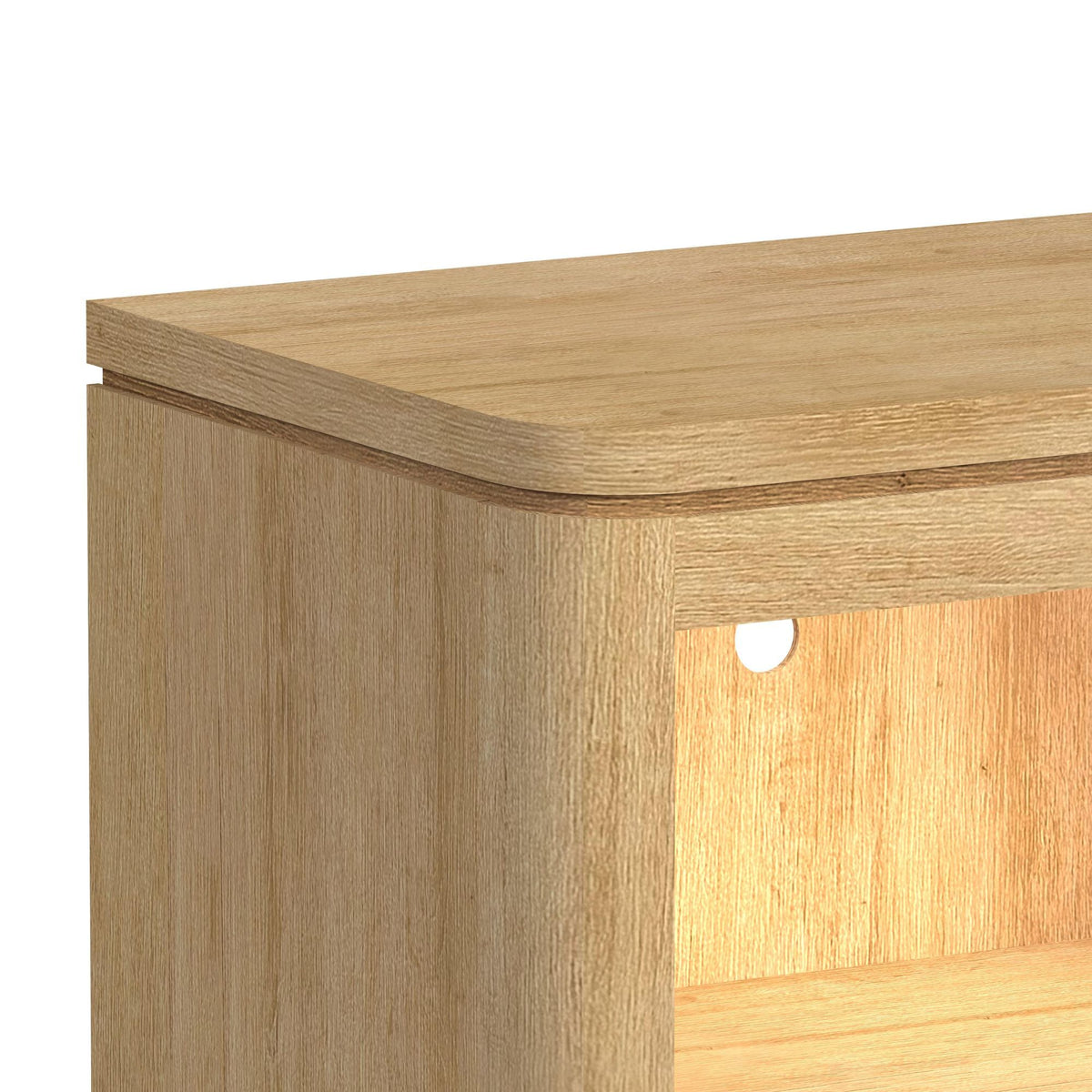 Rosalie Nightstand With USB And LED in Black by Elements International, view 7