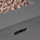 Outdoor Patio Square Gas Burning Concrete Fire Pit 40,000 Btu