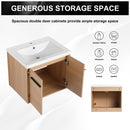 Bathroom Vanity Set With Resin Countertop Sink, 2 Doors