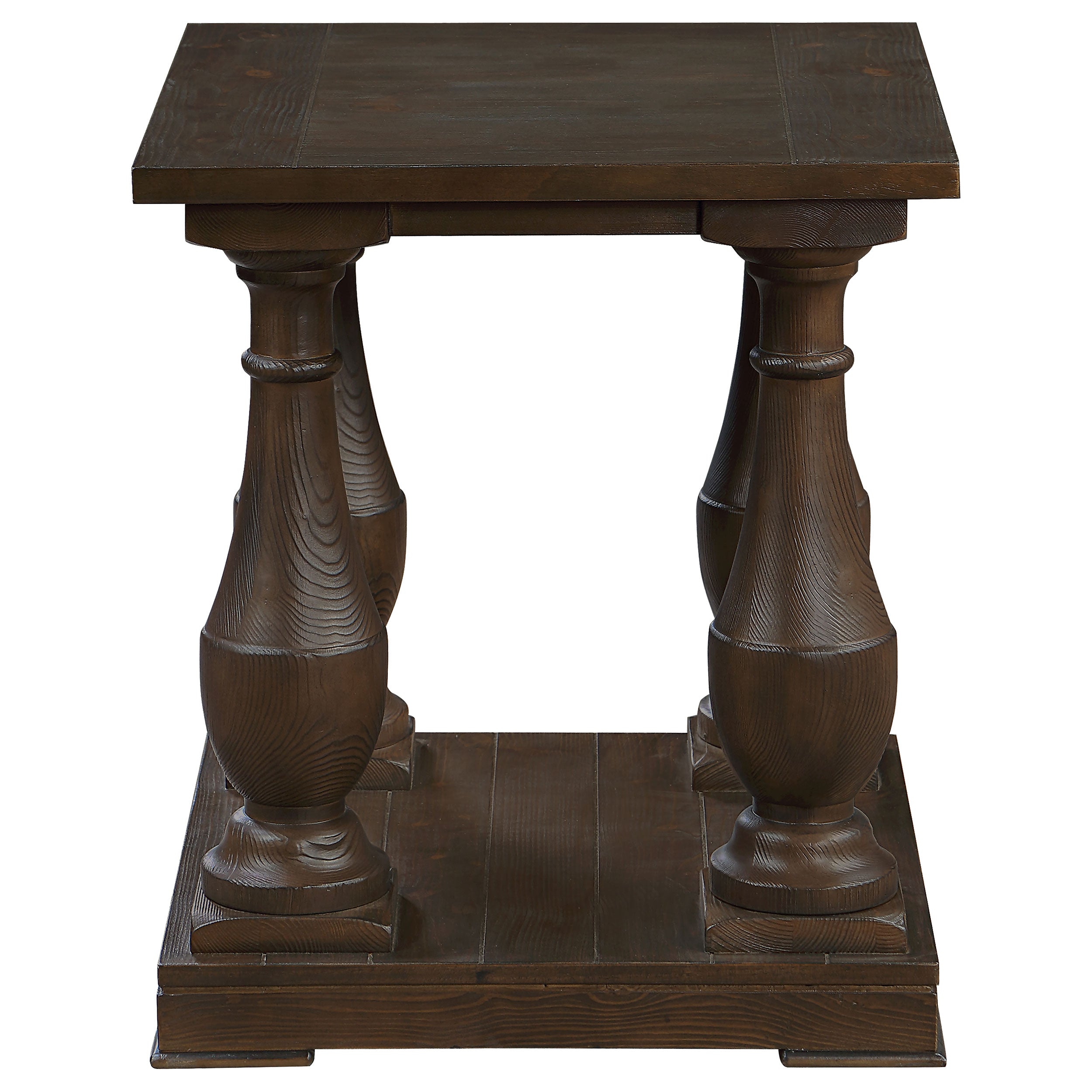 Walden Rectangular Wood Side End Table Coffee Brown — view 3