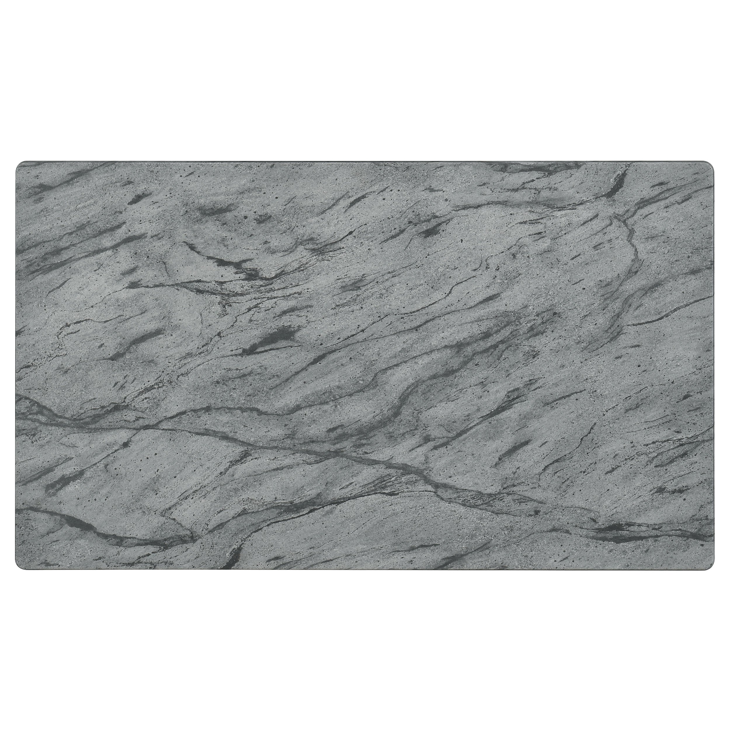 Mozzi Rectangular Faux Marble Coffee Table Grey and Black — view 5
