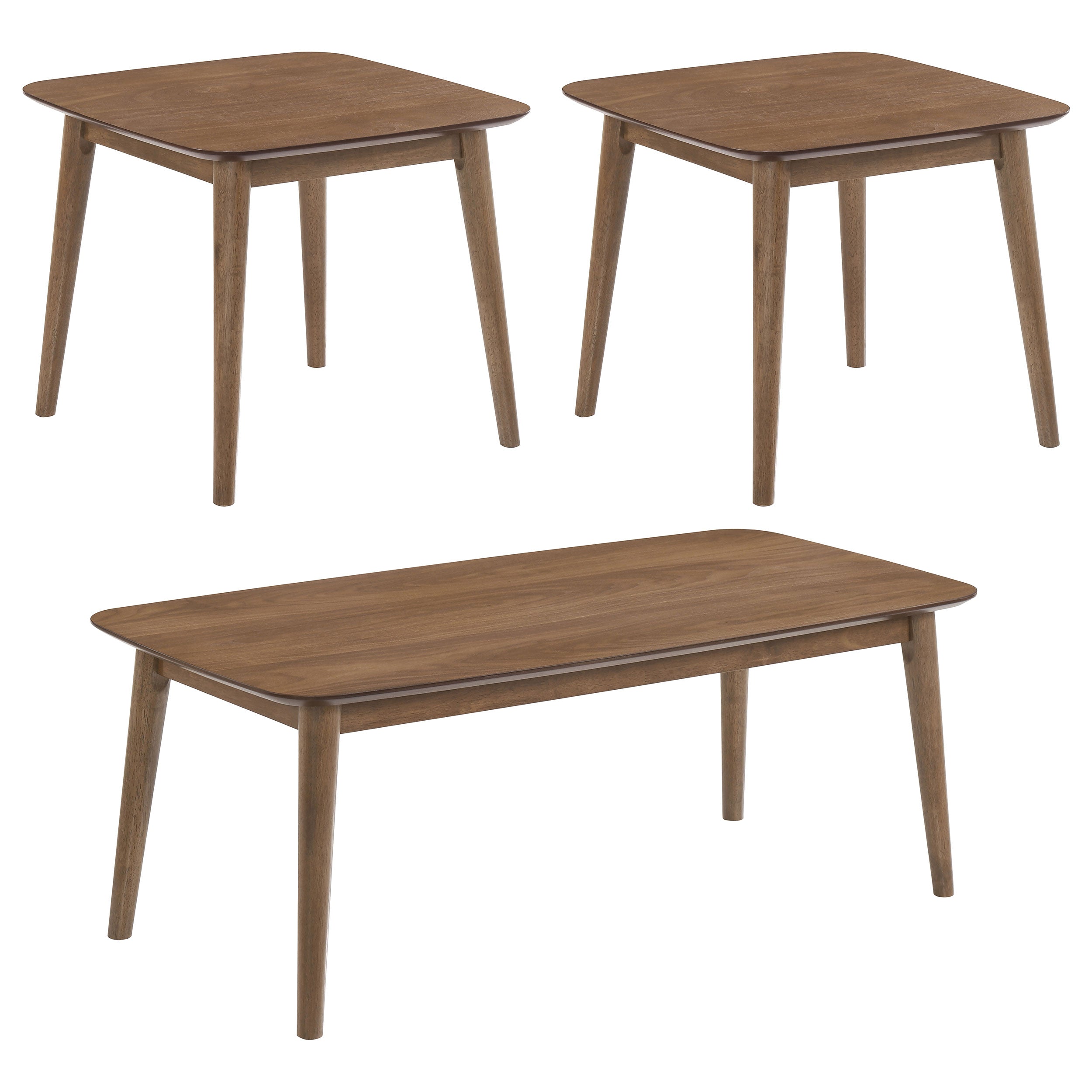 Radley 3-piece Rectangular Coffee Table Set Natural Walnut — view 2