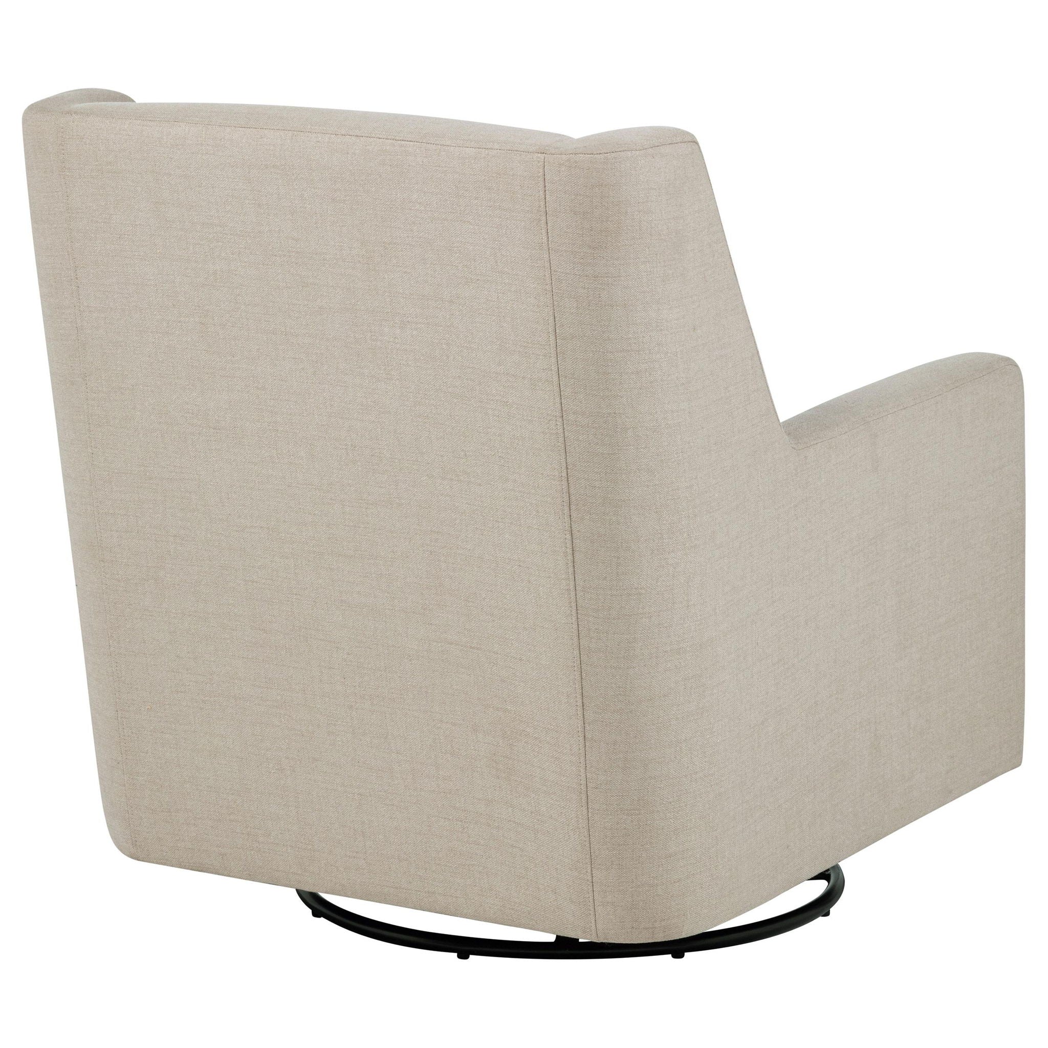 Sorrel Fabric Upholstered Swivel Glider Arm Chair Latte
