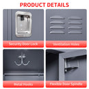 9 Door Lockers With Lock For Storage In Office, School, Gym, And Bedroom - Gray