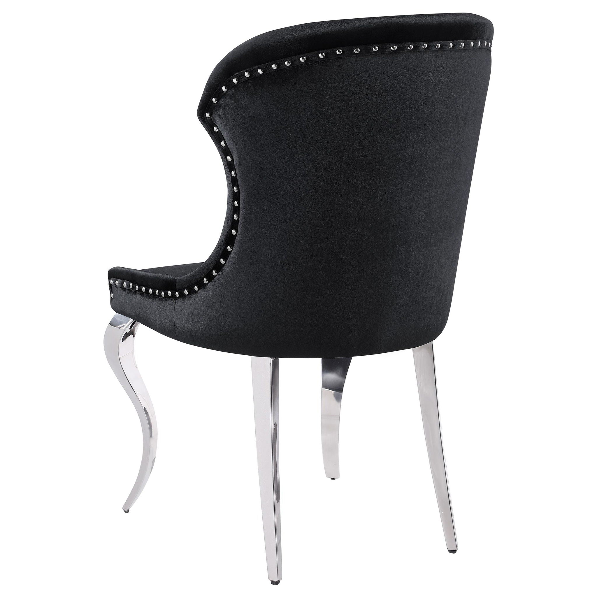 Cheyanne Upholstered Dining Side Chair Black (Set of 2) - Atlantic Fine Furniture Melbourne FL