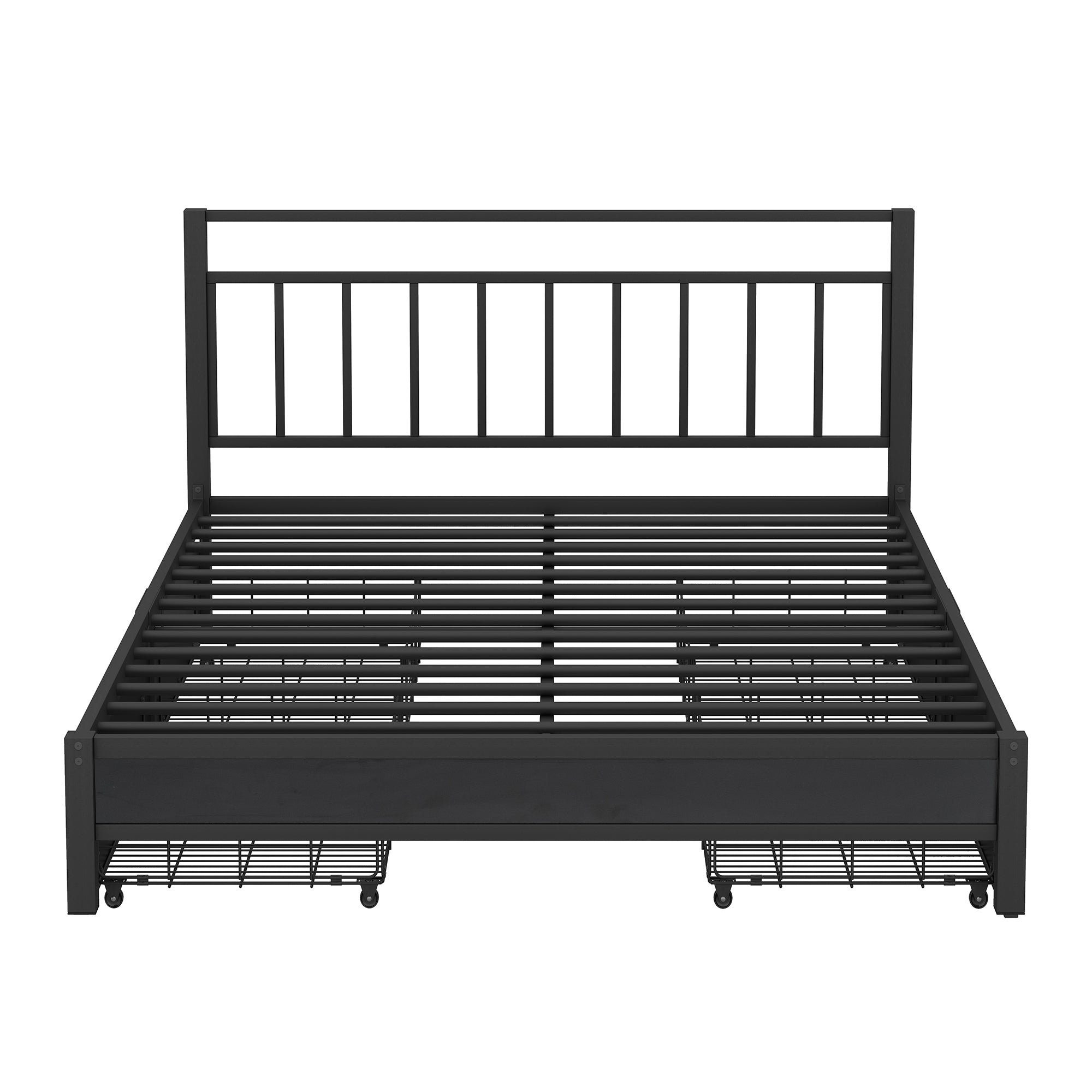Queen Size Storage Platform Bed with 4 Drawers, Black - Atlantic Fine Furniture Melbourne FL