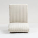 Single Couch Modular Armless Accent Chair With Back Cushion