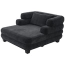 Oversized Chaise Lounge Sofa Bed With Deep Seat And Layered Armrests