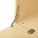 Furniture Style Multi Use Natural Cat Litter Box House With Flip Down Door - Natural