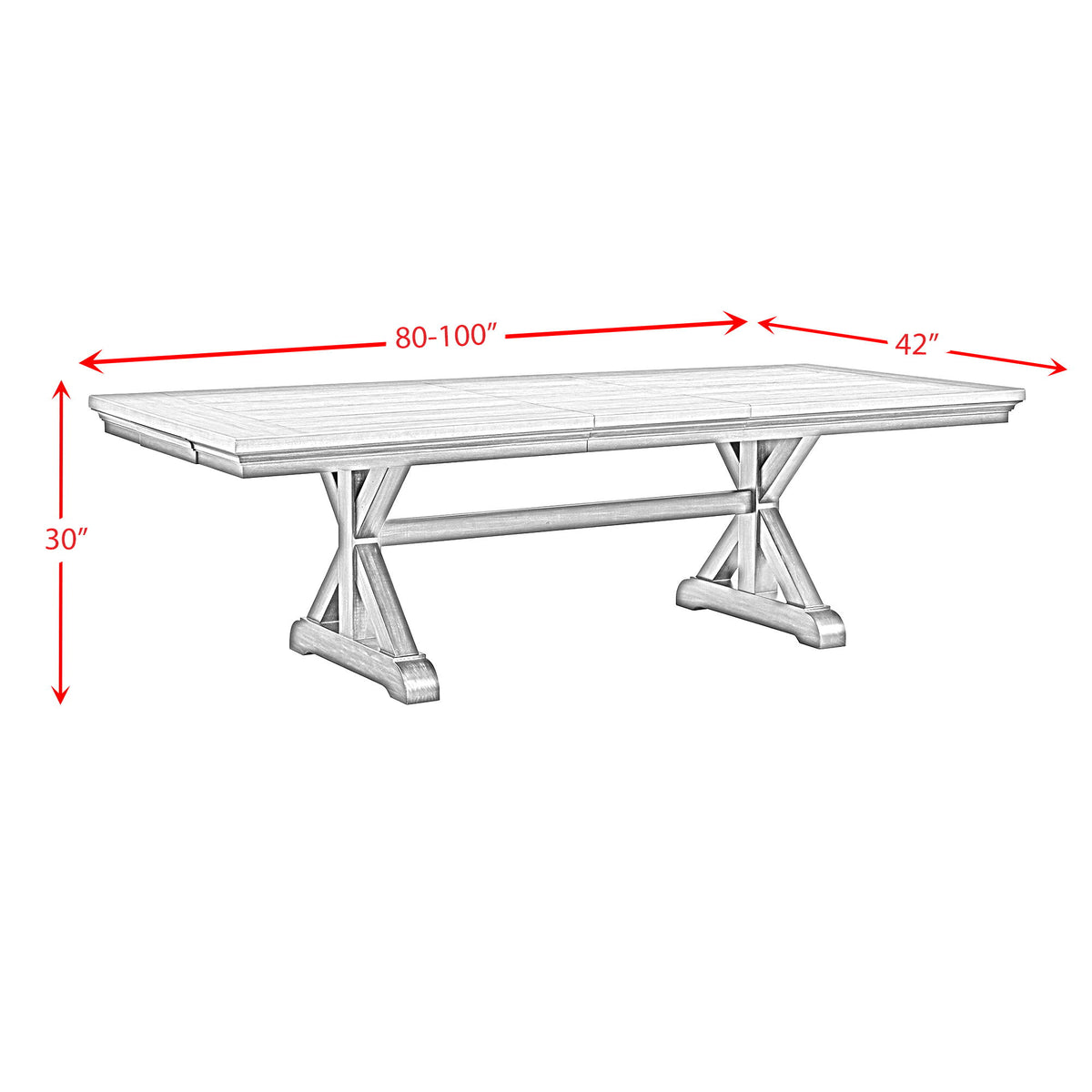 Montrose Dining Table With 20" Leaf in Espresso And Brown by Elements International, view 7