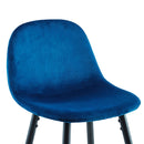 Velvet Barstool With Back (Set of 2)