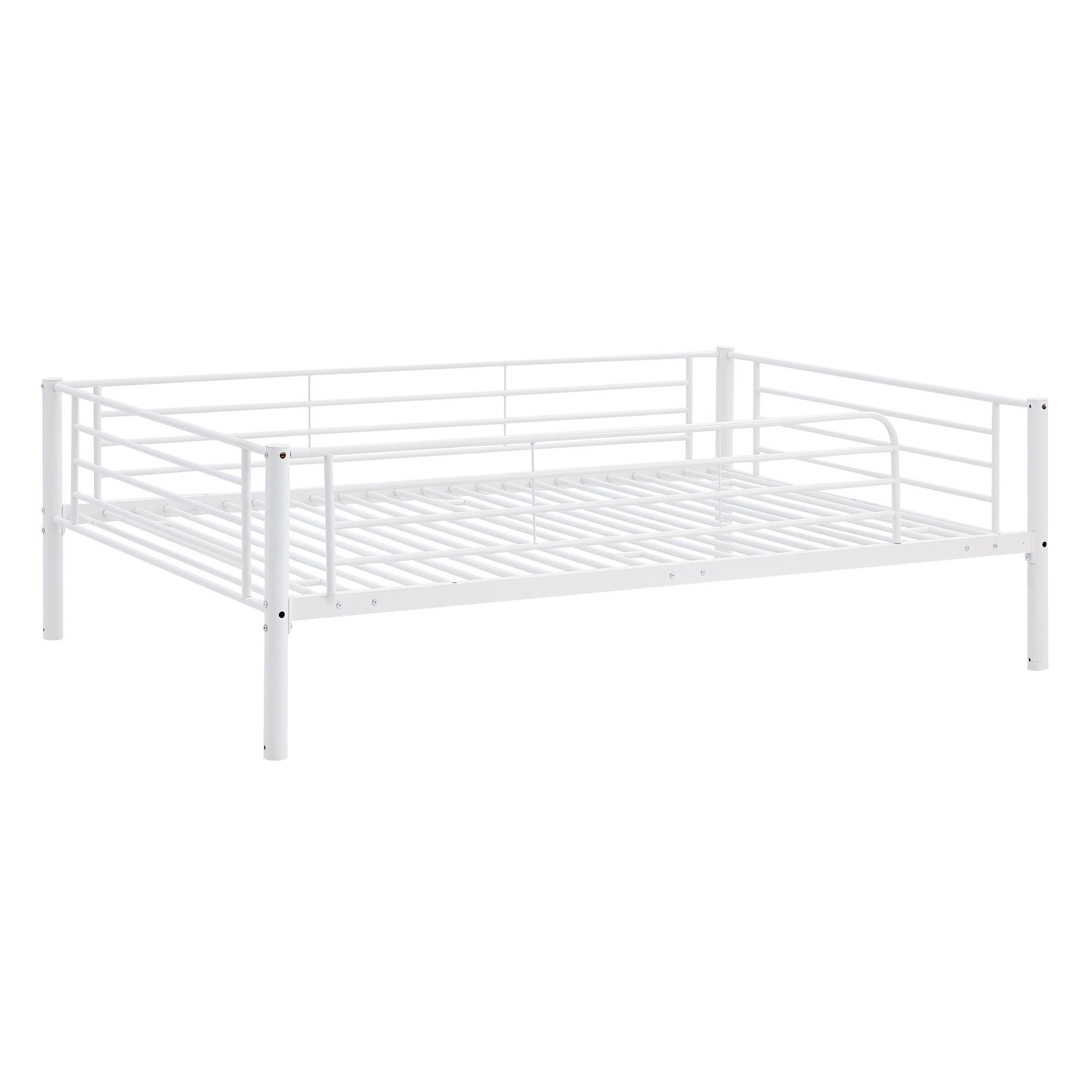 Full-Full-Full Metal Triple Bed with Built-in Ladder, Divided into Three Separate Beds,White(OLD SKU:LP000297AAK) - Atlantic Fine Furniture Melbourne FL