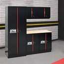 Steel Filing Cabinet With Compartments For Office Use, Storage, File Storage, Archives, And High And Low Cabinets - Black / Red